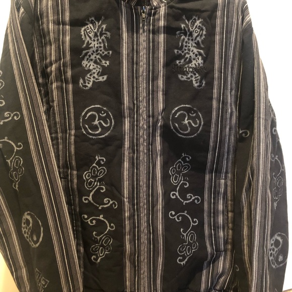 supreme woven striped batik jacket
